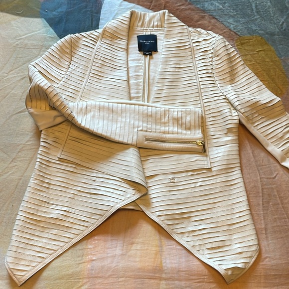 NWT Marciano genuine leather pearl jacket size 8 - Picture 2 of 9